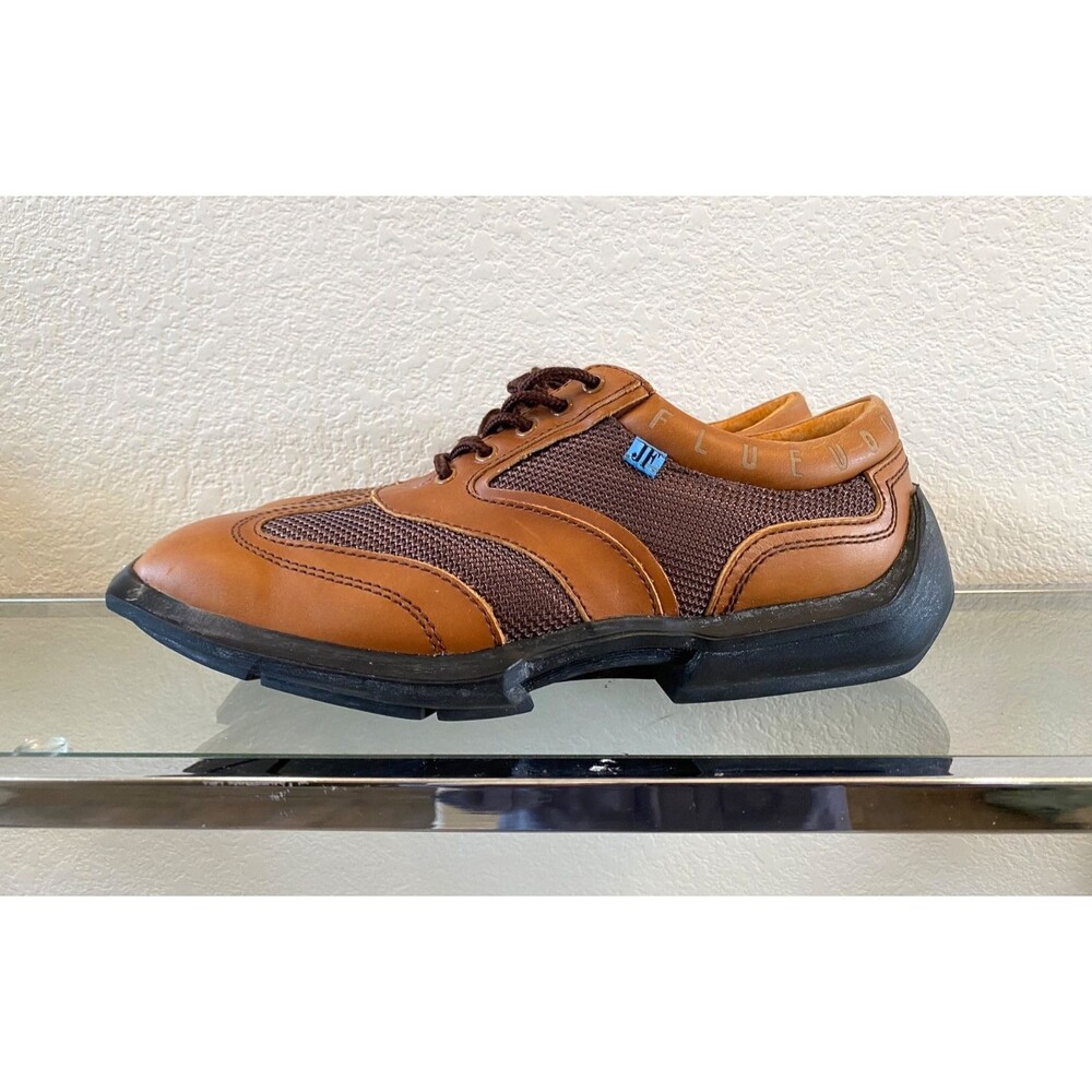 Men John Fluevog Future Angels Charles Sneakers 10 M Tan Leather Oxfords Shoes